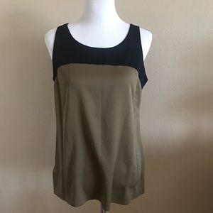 Ann Taylor Olive & Black Tank Top